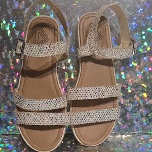 Thereabouts White Iridescent Kids Sandals